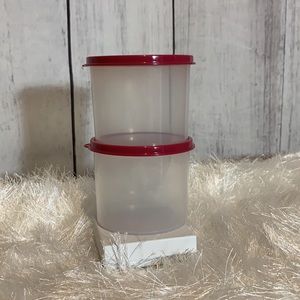 Tupperware 2pc Stacking Canister Containers